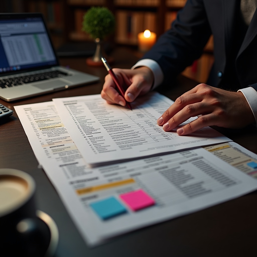 Variance analysis checklist with key review points